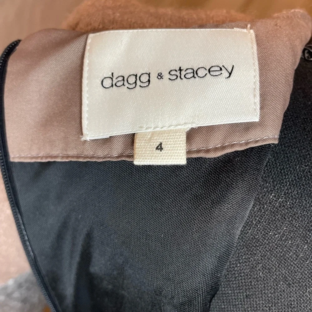 Dagg & Stacey Chic Long Sleeve Wool Blend Dress in Pink and Gray - Picture 7 of 8